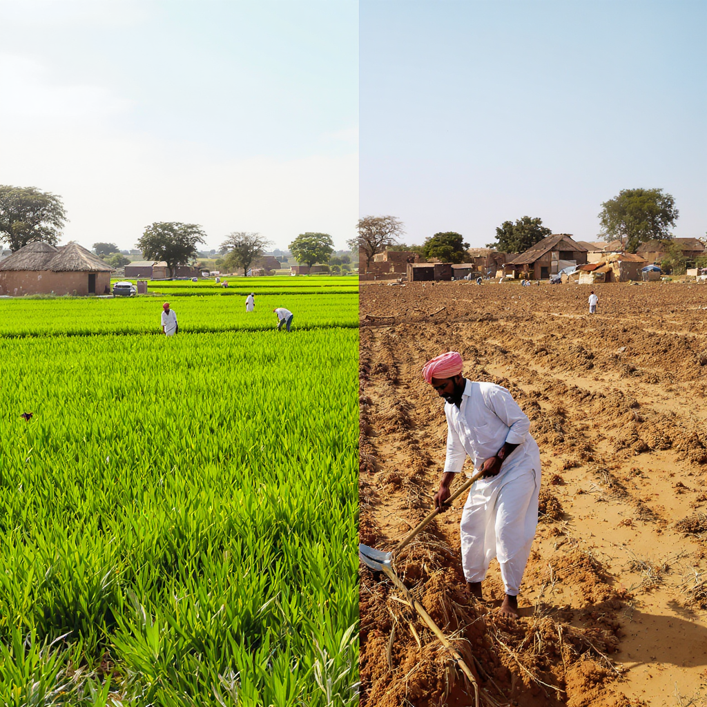 Madhya Pradesh Farmers Green Barren Land