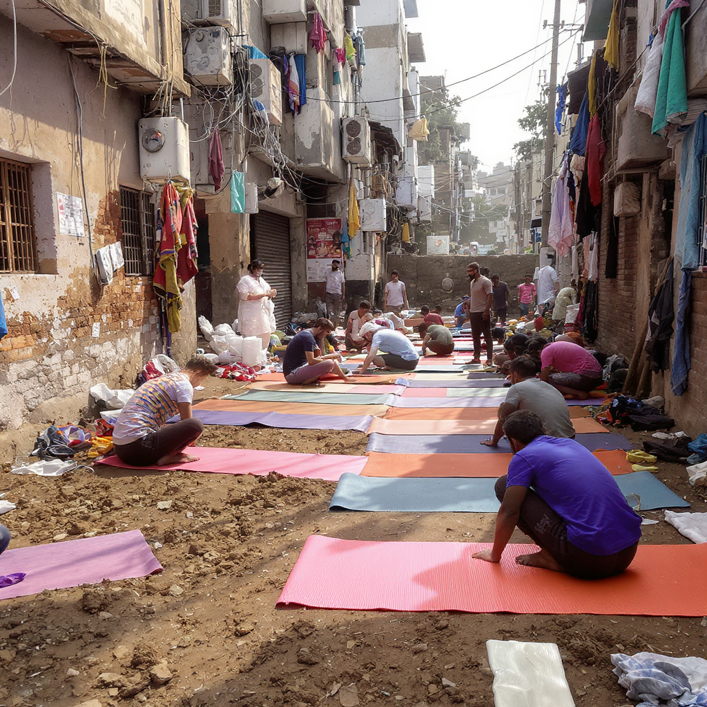 Delhi Volunteers Build Slum Yoga Parks The Civic Sense