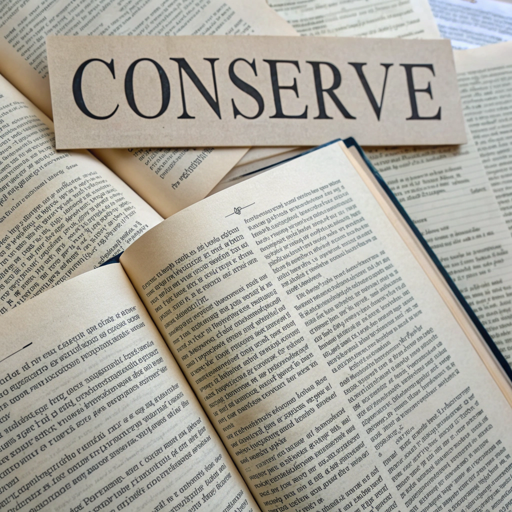 Word of the day CONSERVE - The Civic Sense