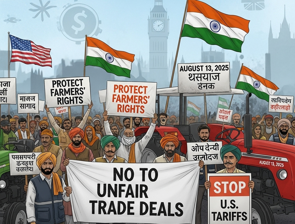 Unions, Farmers Call Nationwide Protest Against U.S. Tariffs & UK Trade Deal - The Civic Sense