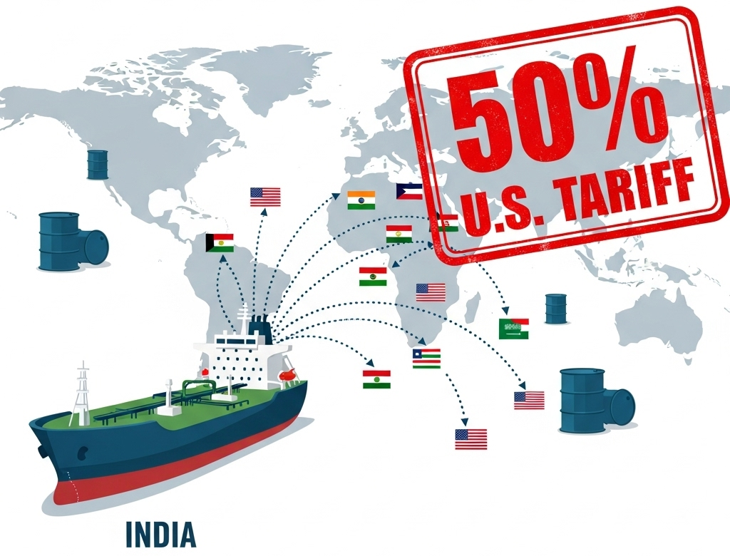 India Shops Globally for Oil Ahead of 50% U.S. Tariff - The Civic Sense