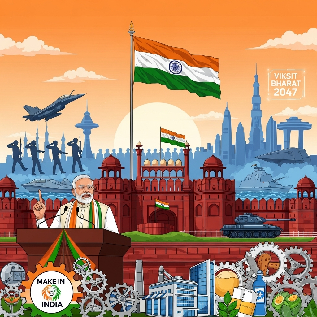 Pm Modi on Independence day - The Civic Sense