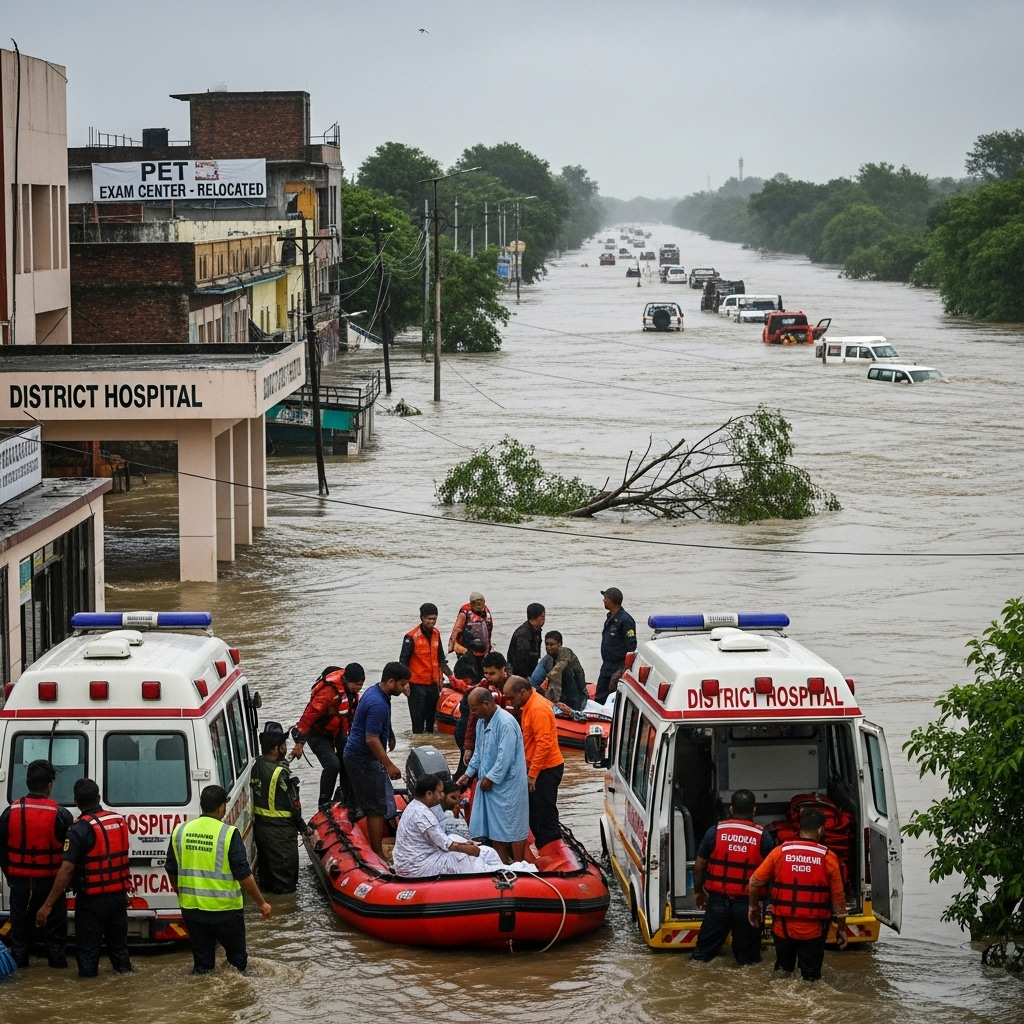 Shahjahanpur (UP) Faces Flood Threat, Hospital Evacuated