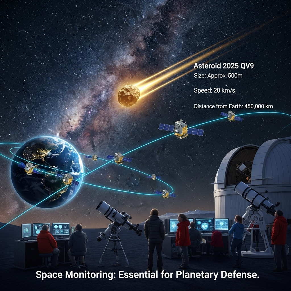Asteroid 2025 QV9 to Fly Past Earth Safely