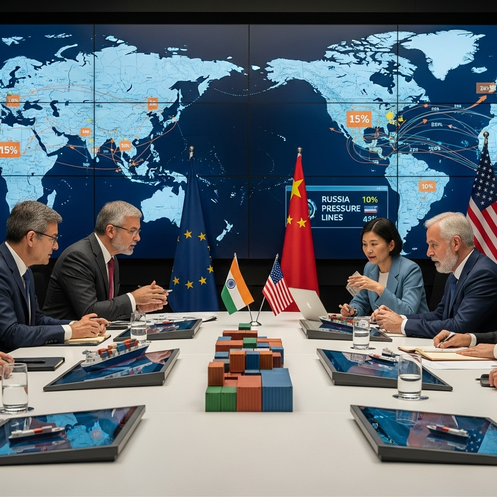 Trump Urges EU to Impose 100% Tariffs on India and China