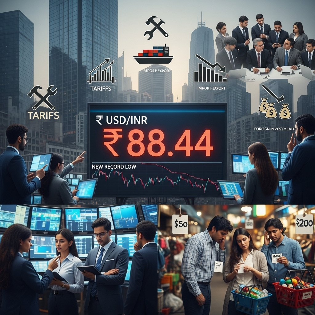 Rupee Hits Record Low Against Dollar, Tariffs Take Toll