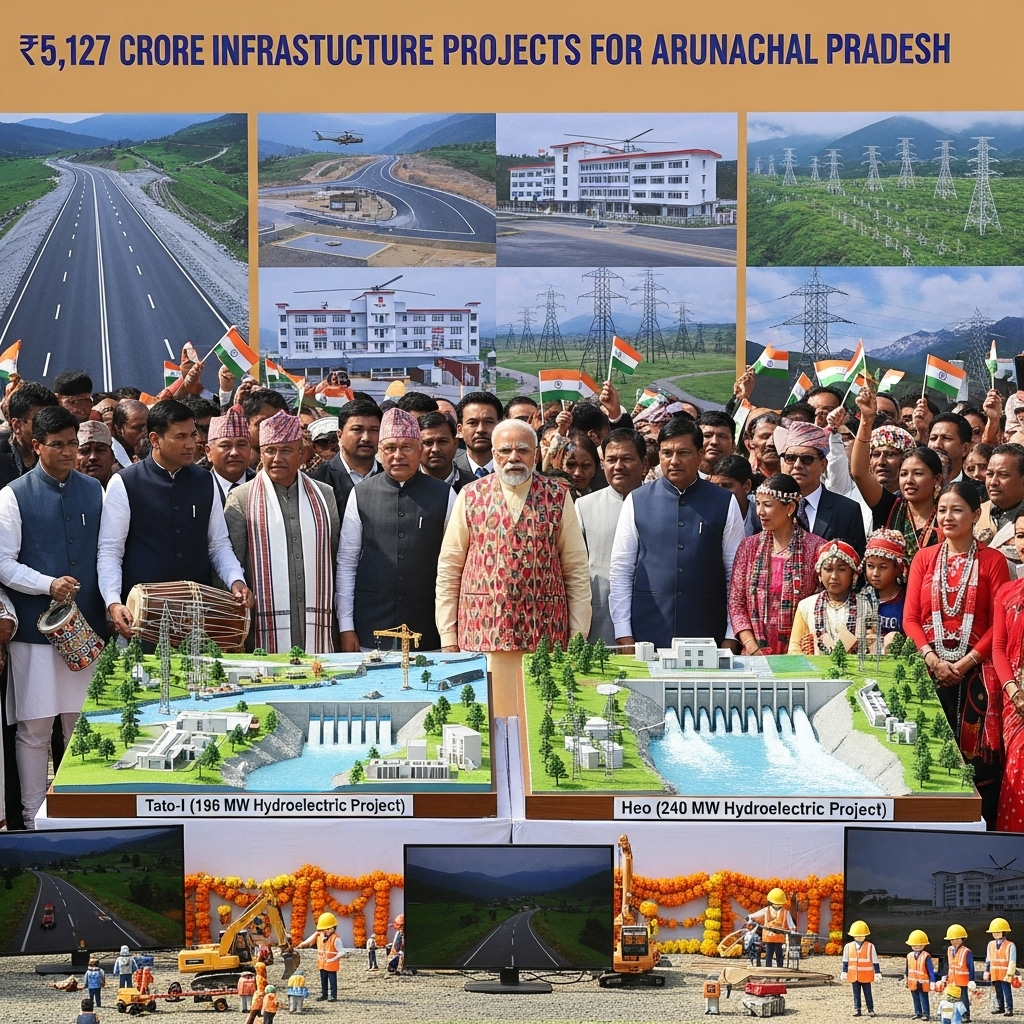 PM Modi to Launch ₹5,127 Crore Infrastructure Projects in Arunachal Pradesh