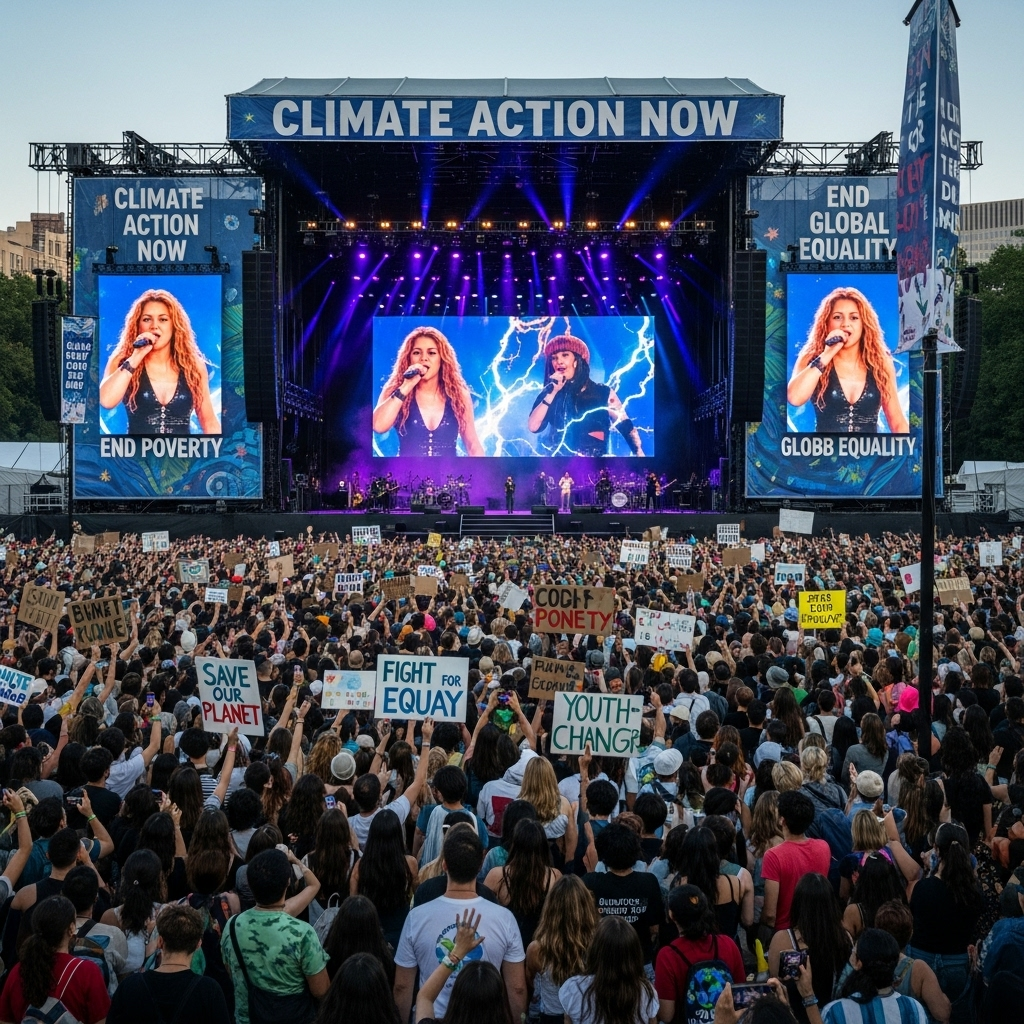 Global Citizen Festival 2025 in NYC with activism & performances