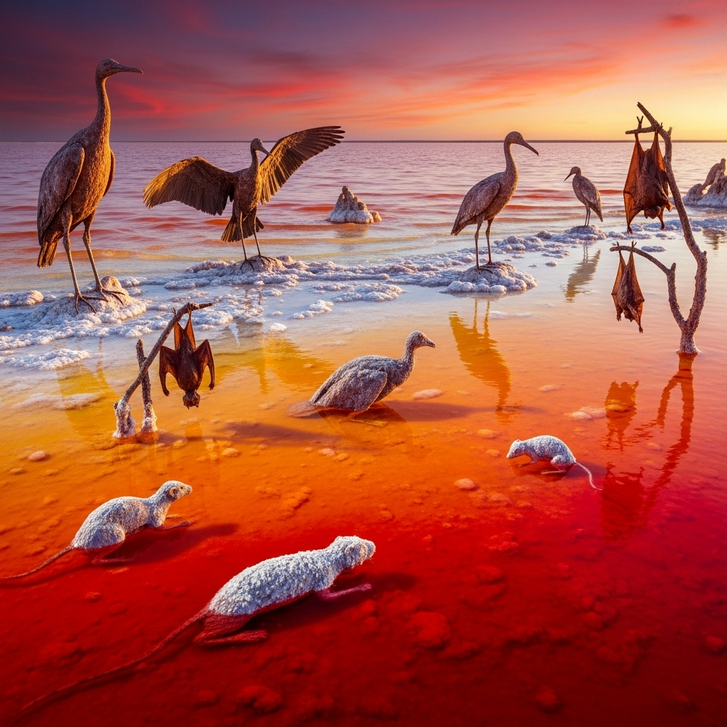 Did you know that Lake Natron in Tanzania is a lake that turns animals into statues almost instantly?