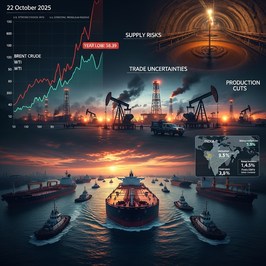 Global oil prices rise as supply risks persist