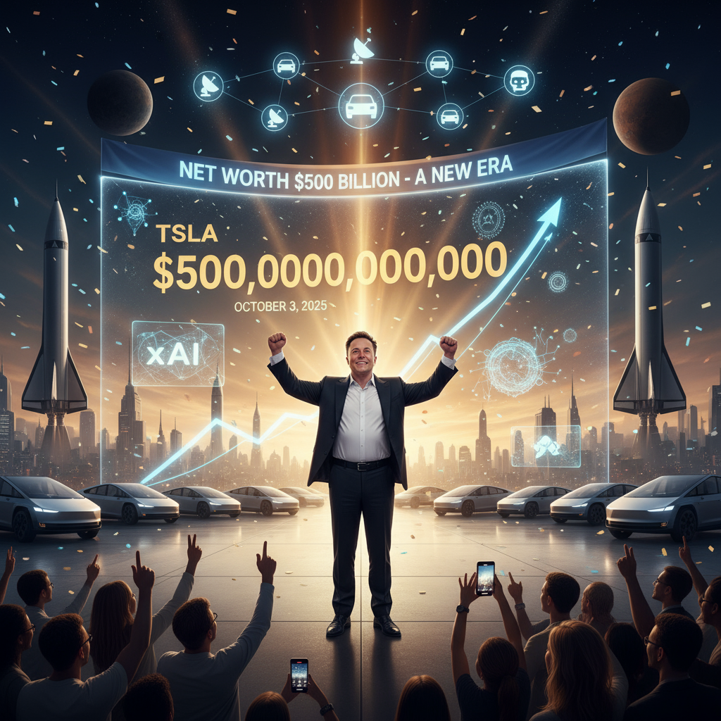 Elon Musk become 1st person to hit $500 Billion net worth
