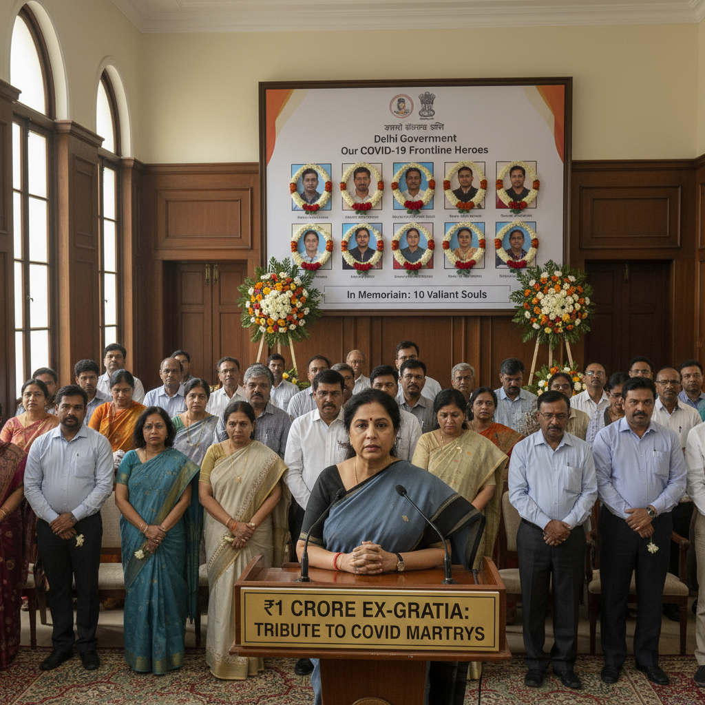 Delhi announces ₹1 crore ex-gratia for kin of 10 employee who died on Covid duty