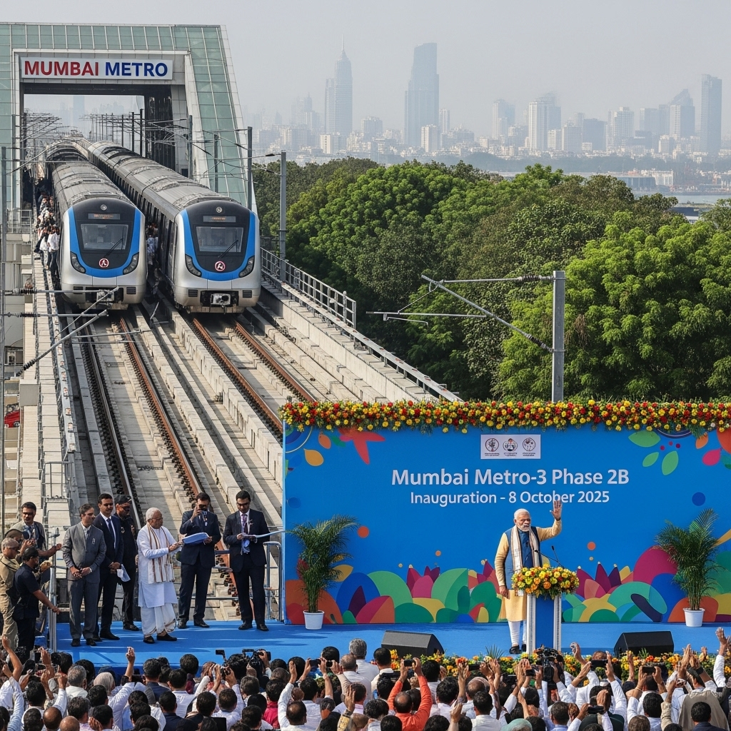 PM Modi inaugurates Phase 2B of Mumbai Metro Line-3